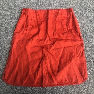 Elegant Red Midi Skirt